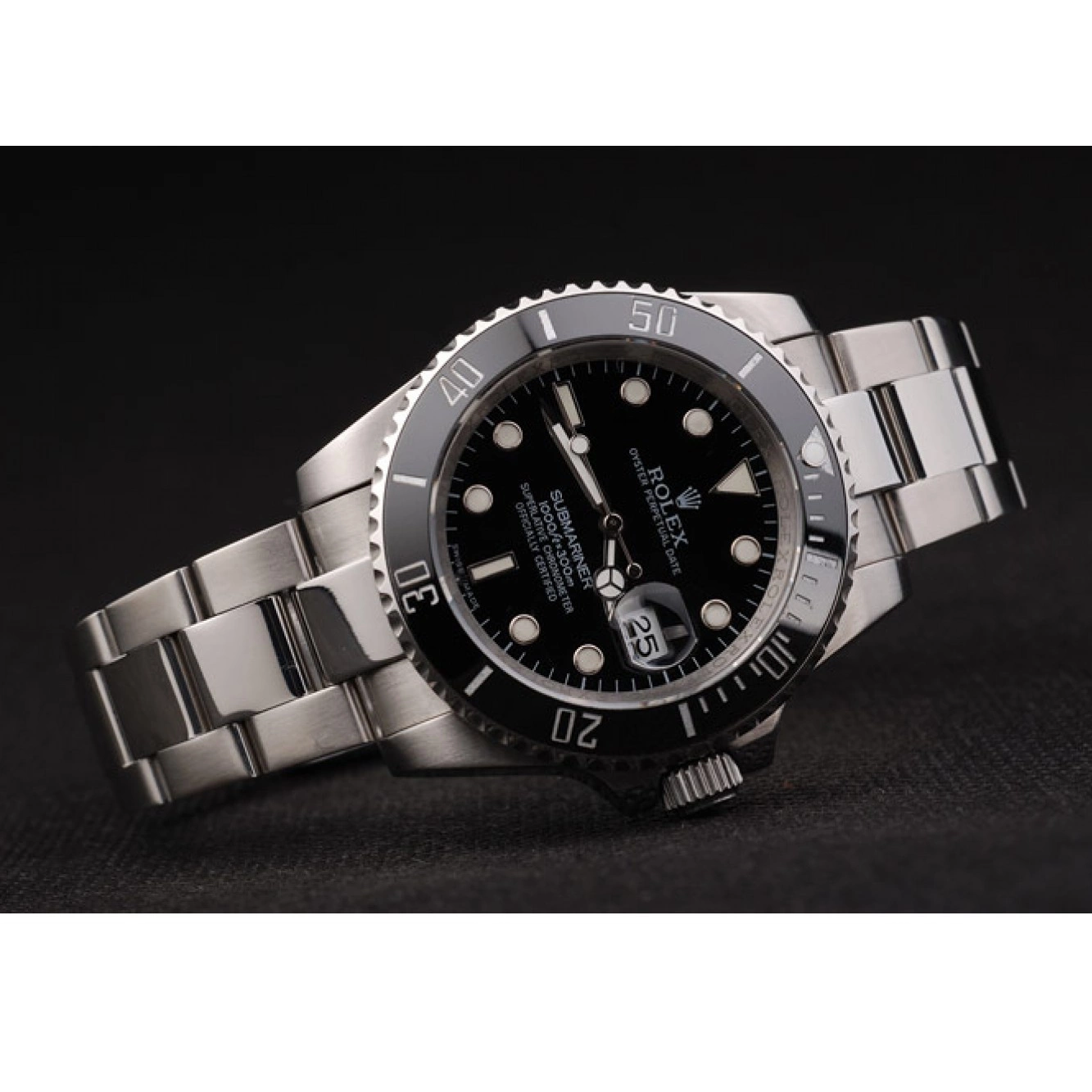 Good copy rolex watches Black Rolex Bezel Ceramic 98235 Black Dial Submariner 0816